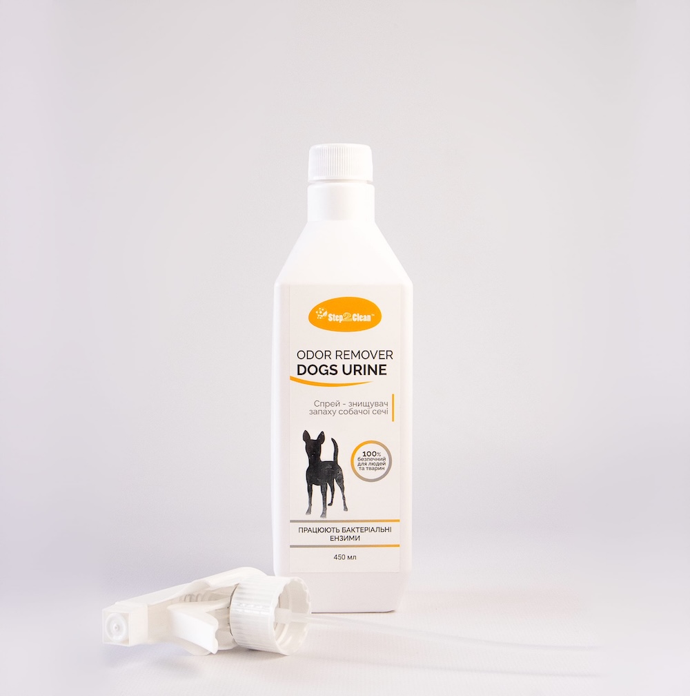 Спрей-уничтожитель запаха собачьей мочи Step2Clean™ Dogs Urine Odor Remover 450мл