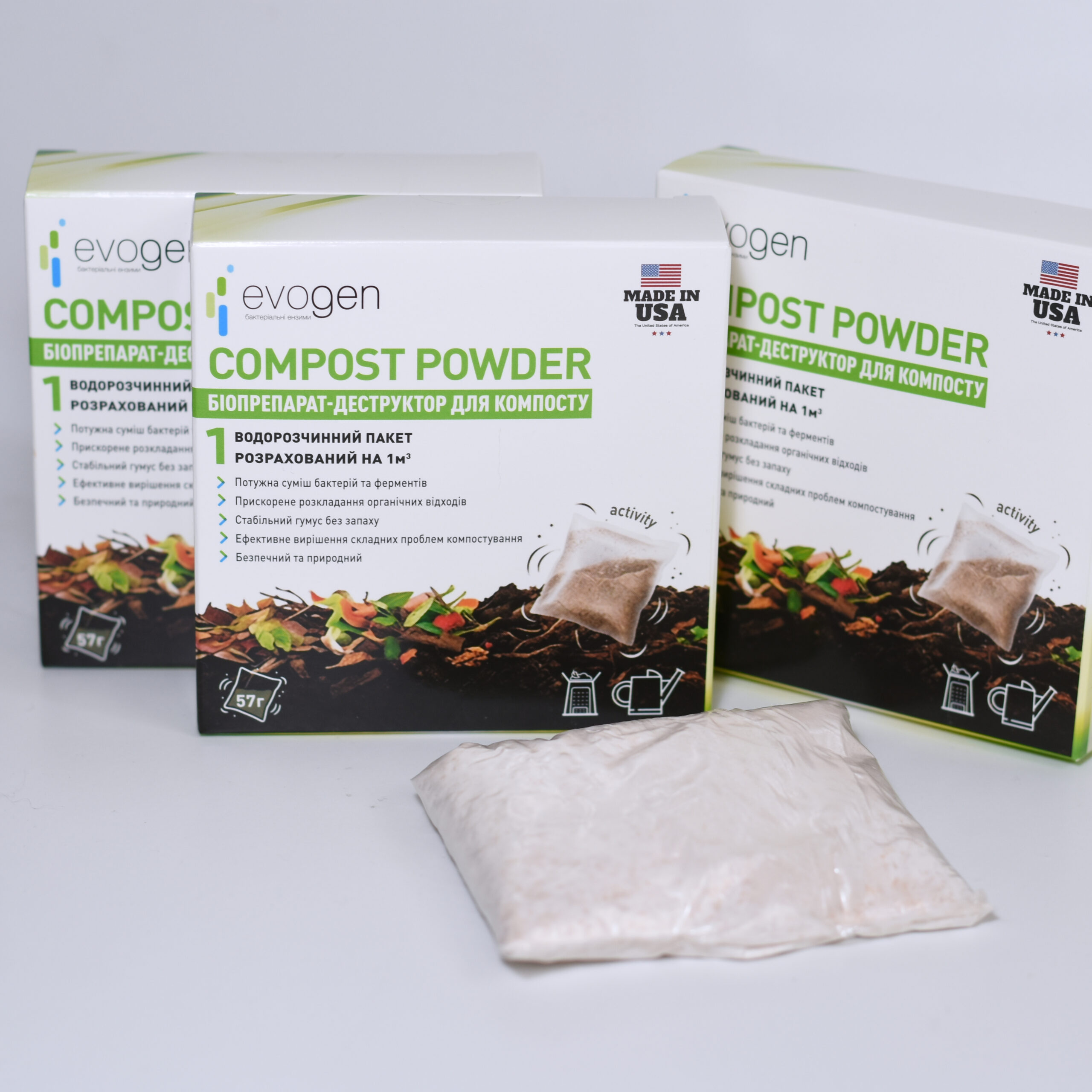 Біопрепарат-деструктор для компостування COMPOST POWDER 57 г